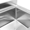 Freistehende Edelstahl Spültisch Gastrospüle 1 Becken 60 x Produktbild-Vorschau 6