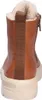 The back view of a brown leather boot with a cream sole and white fur lining. Anteprima dell’immagine prodotto