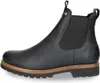 A side view of a black leather Chelsea boot. Voir les images du produit