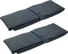 Two folded grey fabric bench covers are shown against a white background. Produktbild-Vorschau