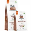 Two bags of Brit Care dog food for weight loss, one larger and one smaller. Produktbild-Vorschau