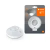 A product shot of a white LED night light and its packaging. Produktbild-Vorschau