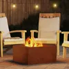 vidaXL Ohniště hnědé 60 x 60 x 30 cm Odolné proti Náhled obrázku produktu 4