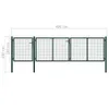 Gartentor aus Stahl 400 x 100 cm Grün Produktbild-Vorschau 5