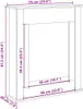 vidaXL Obudowa kominka czarna 75x20x87,5 cm materiał Podgląd zdjęcia produktu 8