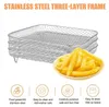 3dílná sada: tři stohovatelné sušící mřížky z nerezové Náhled obrázku produktu 3