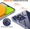 Close-up shots of a transparent phone case highlighting its protective features for the camera and screen. Produktbild-Vorschau