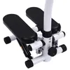 A close-up view of the base of a white fitness stepper machine. Podgląd zdjęcia produktu