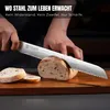 PAUDIN N14 Brotmesser 25 cm - Extra lang - Damastmuster - Produktbild-Vorschau 3