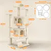 A diagram showing the dimensions of a cat tree. Podgląd zdjęcia produktu