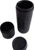 A black Zéfal Z Box bicycle bottle is shown disassembled with its lid and inner container separated from the main body. Podgląd zdjęcia produktu