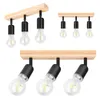MasterLED Deckenstrahler - E27, 3-flammig, Schwarz, Holz, Produktbild-Vorschau 1