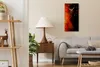 Küchenuhr Bürouhr Leinwand Uhr Geräuschlos 30x60 Malerei Produktbild-Vorschau 3