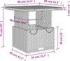 Gartentisch Schwarz 80x80x71 cm Poly Rattan und Akazienholz Produktbild-Vorschau 11