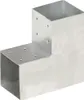 vidaXL Post Connector 4 ks. Tvar L Pozinkovaný kov 101 x Náhľad obrázku produktu 1