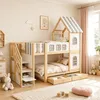 STILVORA Etagenbett 90x200 cm mit Wolken-Bettgitter und Produktbild-Vorschau 3
