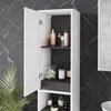 Vicco Hochschrank Viola, 38 x 170 cm mit 2 Türen, Weiß/Grau Produktbild-Vorschau 4