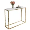 Konsolentisch MODERN GOLD CHROM 100 cm Gold Chrom / Weiß Produktbild-Vorschau 4