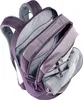 An open purple backpack is shown from a top-down perspective against a white background. Produktbild-Vorschau