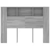 vidaXL Kopfteil mit Ablagen Grau Sonoma 140x18,5x104,5 cm - Produktbild-Vorschau 3