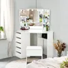 Coiffeuse CLIPOP,114x55x140cm Coiffeuse d'angle avec Voir les images du produit 5