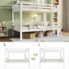 Etagenbett für Kinder 90x200 cm Weiß aus  Kiefernholz mit Produktbild-Vorschau 4