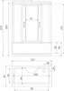 Dusche Duschkabine Duschtempel 120 cm Komplett mit Produktbild-Vorschau 2