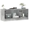 TV-Schrank mit Glastüren Betongrau 102x37x42 cm Produktbild-Vorschau 4