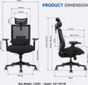 HDeye SM6 Bürostuhl, Ergonomischer Stuhl, Multifunktionales Produktbild-Vorschau 6