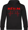 multifanshop Kapuzen Sweatshirt - Köln - Herzschlag, Produktbild-Vorschau 1