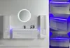 Badmöbel Set 120cm 5-tlg LED  Weiß Hochglanz Produktbild-Vorschau 1