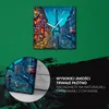 Coloray Uhr auf Leinwand 30x30 cm Wand Uhr Dekoration Produktbild-Vorschau 5