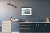 MuchoWow® Gerahmtes Poster Gemälde - Ölfarbe - Haus - Berge Produktbild-Vorschau 2
