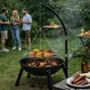 Grill wiszący regulowany typu żuraw, przenośny grill Podgląd zdjęcia produktu 3