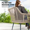 Outsunny Gartenstuhl 2er Set wetterfest Gartenstühle mit Produktbild-Vorschau 2
