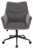 Carryhome Drehstuhl MALAGA, grau Velours, mit Rollen, 140 Produktbild-Vorschau 3