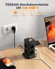 Mehrfachsteckdose 8 Fach Steckdosenleiste mit 1 USB C und 2 Produktbild-Vorschau 2