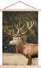 MuchoWow® Textilposter Hirsche - Gras - Wald 40x60 cm mit Produktbild-Vorschau 1
