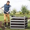 Wiltec Composteur de jardin en métal – 100 x 90 x 90 cm – Voir les images du produit 8