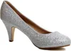 topschuhe24 432 Damen Glitzer Pumps Plateau, Farbe:Silber, Produktbild-Vorschau 3