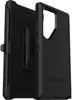 A black OtterBox Defender case for a Samsung Galaxy S24 Ultra is shown from a side angle, with the phone case detached from its holster. Podgląd zdjęcia produktu