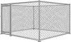 A wireframe illustration of a dog kennel or playpen with a gate. Náhled obrázku produktu