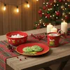 Grinch Vánoční sada nádobí – hrnek, talíř, mísa, červená Náhled obrázku produktu 5