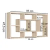 WOHNLING Wandregal PAOLA sonoma 85 x 47,5 x 16 cm MDF-Holz Produktbild-Vorschau 2