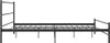 A black metal bed frame shown from the side against a white background. Náhľad obrázku produktu