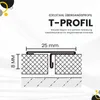 T-Profil Edelstahl Schiene Übergangsprofil V2A L250cm 25mm Produktbild-Vorschau 4