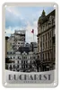 Blechschild Reise 12x18cm Bukarest Rumänien Hauptstadt Produktbild-Vorschau 1