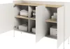 Selsey Tovi - Sideboard 3-türig, 140 cm, Weiß / Holzoptik Produktbild-Vorschau 4