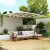 Parasol double Outsunny avec manivelle, 451 x 264 cm, Voir les images du produit 11