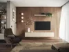 A modern living room with a TV, entertainment unit, and armchair. Náhľad obrázku produktu